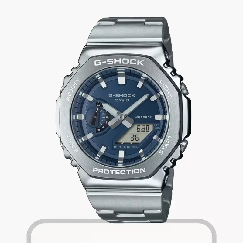 Casio G-Shock G-STEEL 2100 Blue Dial Men's Watch- GM-2110D-2B